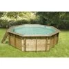 Piscine En Bois Octogonale Ubbink Océa 4,30 X 1,20 M - Liner Beige -Fournitures De Piscine 430 1 min 1