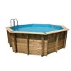 Piscine En Bois Octogonale Ubbink Océa 5,10 X 1,20 M - Liner Bleu -Fournitures De Piscine 510 7 1