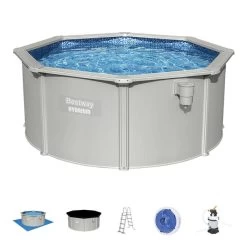 Piscine Hors-sol Bestway Ronde Hydrium 3 X 1,20 M -Fournitures De Piscine 56566 piscine bestway ronde hydrium 300 120 accessoires