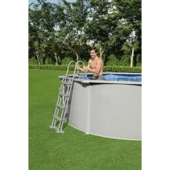 Piscine Hors-sol Bestway Ronde Hydrium 3 X 1,20 M -Fournitures De Piscine 56566 piscine bestway ronde hydrium 300 120 ambiance 2