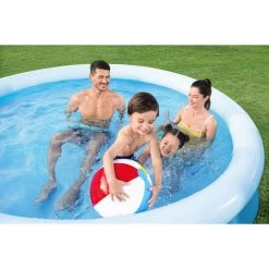Piscine Autoportée Bestway Fast Set™ 3,05 X 0,66 M Avec Filtration -Fournitures De Piscine 57458 piscine hors sol bestway ronde fast set 305 66 ambiance