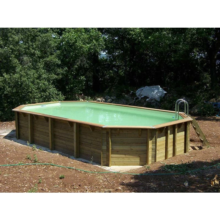 Piscine En Bois Octogonale Ubbink Océa 8,60 X 4,70 X 1,30 M - Liner Beige 4 Piscine En Bois Octogonale Ubbink Océa 8,60 X 4,70 X 1,30 M - Liner Beige – Image 2
