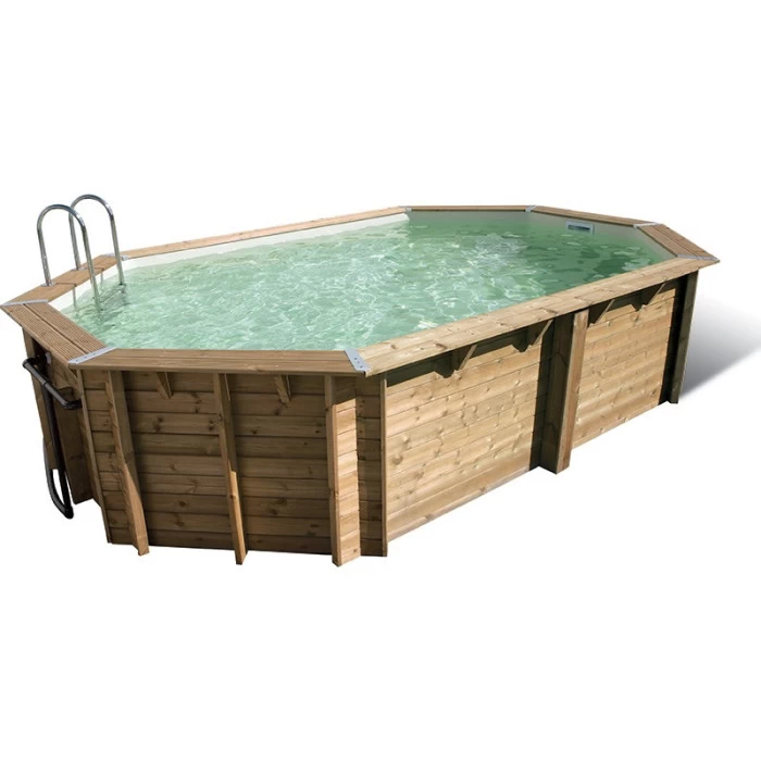 Piscine En Bois Octogonale Ubbink Océa 6,10 X 4,00 X 1,30 M - Liner Beige 3 Piscine En Bois Octogonale Ubbink Océa 6,10 X 4,00 X 1,30 M - Liner Beige