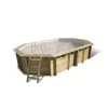 Piscine En Bois Octogonale Ubbink Océa 6,10 X 4,00 X 1,30 M - Liner Gris -Fournitures De Piscine 7504744 bis