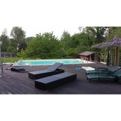 Piscine En Bois Rectangulaire Ubbink Azura 5,05 X 3,50 X 1,26 M - Liner Bleu -Fournitures De Piscine 7504754 piscine bois rectangulaire ubbink sunwater 300 555 bleu 2 1