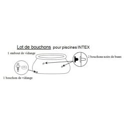 Intex Lot De 2 Bouchons Pour Piscines + Adaptateur De Vidange -Fournitures De Piscine 77014 notice