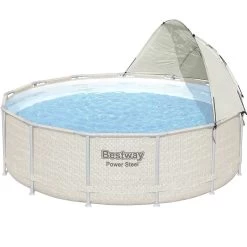 Auvent Pour Piscine Tubulaire Bestway Ø 3,05 à 5,49 M -Fournitures De Piscine auvent rond bestway
