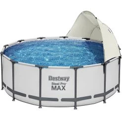Auvent Pour Piscine Tubulaire Bestway Ø 3,05 à 5,49 M -Fournitures De Piscine auvent rond bestway 3
