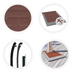 Caillebotis En Lames Composites Pour Douche Solaire Formidra - Dark Grey -Fournitures De Piscine caillebotis points forts zooms01 groupe 1