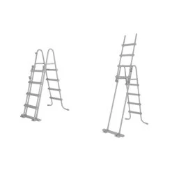 Piscine En Acier Bestway Hydrium Effet Bois Ø 5,50 X H 1,30 M -Fournitures De Piscine echelle de securite