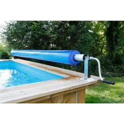 Enrouleur De Bâche à Bulles Pour Piscine En Bois Ubbink Premium -Fournitures De Piscine enrouleur b che premiumubbink piscine 3