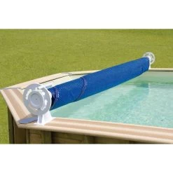 Enrouleur De Bâche à Bulles Pour Piscine En Bois Ubbink Luxe -Fournitures De Piscine enrouleur luxe ubbink piscine b che 2