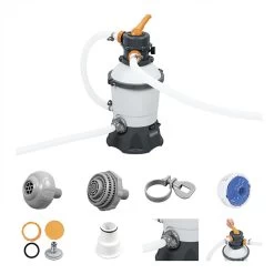 Filtre à Sable Complet Bestway Flowclear 3 M³/h -Fournitures De Piscine filtre sable bestway flowclear 58515 5
