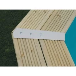 Kit De 8 Pièces Finition Margelles 135° Ubbink Alu Piscine Bois Octogonale -Fournitures De Piscine kit de finition pour margelles 8 pieces pour piscine bois hexgonale