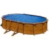 GRE Piscine Ovale Acier Gré Sicilia Imitation Bois - 5 X 3 X 1,20 M -Fournitures De Piscine kitprov503w piscine ovale acier gre sicilia imitation bois 500 300 120 1