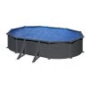 GRE Piscine Ovale Acier Gré Gris Anthracite - 5 X 3 X 1,30 M -Fournitures De Piscine kitprov508gy 2 piscine gre ovale h132 1