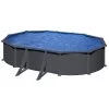 GRE Piscine Ovale Acier Gré Gris Anthracite - 6,10 X 3,75 X 1,30 M -Fournitures De Piscine kitprov618gy piscine ovale acier gre gris anthracite 1 32m 610x375cm