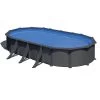 GRE Piscine Ovale Acier Gré Gris Anthracite - 7,30 X 3,75 X 1,32 M -Fournitures De Piscine kitprov738gy 2 piscine gre ovale h132 1