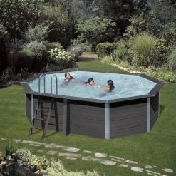 GRE Piscine Ovale Composite Gré - 5,24 X 3,86 X 1,24 M -Fournitures De Piscine kpcov52 piscine ovale composite gre ambiance 3