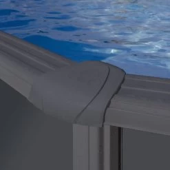 GRE Piscine Ovale Acier Gré Gris Anthracite - 7,30 X 3,75 X 1,20 M -Fournitures De Piscine margelles piscine gre anthracite 2