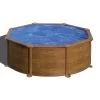 Piscine Ronde Acier Gre Mauritius Imitation Bois - Ø 3,50 X 1,32 M -Fournitures De Piscine mauritius 350