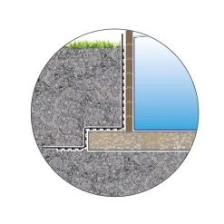 Nappe Drainante En Polyéthylène Ubbink 1,5 X 20 M Pour Piscine En Bois -Fournitures De Piscine nappe excroissance polyethylene piscine paroi ubbink schema 1