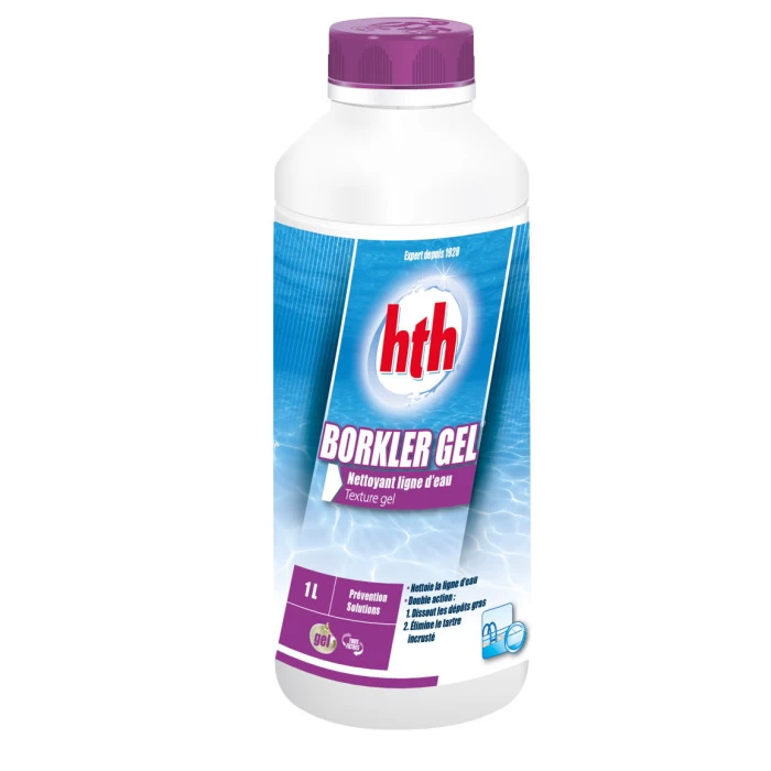 HTH Borkler Gel - Gel Nettoyant Ligne D'eau Détartrant Et Dégraissant 1L 3 HTH Borkler Gel - Gel Nettoyant Ligne D'eau Détartrant Et Dégraissant 1L