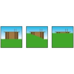 Piscine En Bois Rectangulaire Ubbink Linéa 6,50 X 3,50 X 1,40 M - Liner Gris -Fournitures De Piscine picto coupe hors sol semi enterre enterre 2