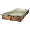 Piscine En Bois Rectangulaire Ubbink Linéa 6,50 X 3,50 X 1,40 M - Liner Beige -Fournitures De Piscine piscine bois linea 350 x 650 h 140 cm liner beige 1