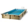 Piscine En Bois Rectangulaire Ubbink Linéa 6,50 X 3,50 X 1,40 M - Liner Bleu -Fournitures De Piscine piscine bois linea 350 x 650 h 140 cm liner bleu 1