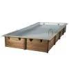 Piscine En Bois Rectangulaire Ubbink Linéa 6,50 X 3,50 X 1,40 M - Liner Gris -Fournitures De Piscine piscine bois linea 350 x 650 h 140 cm liner gris 1