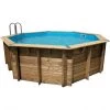 Piscine En Bois Octogonale Ubbink Océa 5,80 X 1,30 M - Liner Bleu -Fournitures De Piscine piscine bois ocea 580 x h130m 1