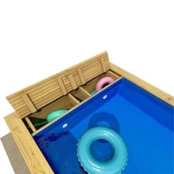 Piscine Pool'n Box Junior Procopi En Bois 3,7 X 2,4 M - Coffre Et Filtration Intégrés -Fournitures De Piscine piscine bois pool n box junior 2 min