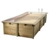 Piscine En Bois Rectangulaire Ubbink Sunwater 5,55 X 3,00 X 1,40 M - Liner Beige -Fournitures De Piscine piscine bois rectangulaire ubbink sunwater 300 555 beige