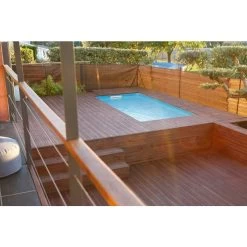 Piscine En Bois Rectangulaire Ubbink Sunwater 3,50 X 2,00 X 0,71 M - Liner Bleu -Fournitures De Piscine piscine en bois ubbink sunwater 200x350 ambiance 3