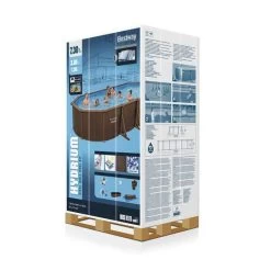 Piscine En Acier Bestway Hydrium Effet Bois - 7,30 X 3,60 X 1,30 M -Fournitures De Piscine piscine hors sol acier ovale 730 m x 360 m x 130 m hydrium carton