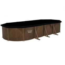 Piscine En Acier Bestway Hydrium Effet Bois - 7,30 X 3,60 X 1,30 M -Fournitures De Piscine piscine hors sol acier ovale 730 m x 360 m x 130 m hydrium 4