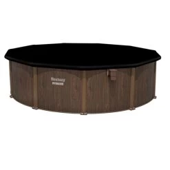 Piscine En Acier Bestway Hydrium Effet Bois Ø 4,90 X H 1,30 M 11 Piscine En Acier Bestway Hydrium Effet Bois Ø 4,90 X H 1,30 M -Fournitures De Piscine piscine hors sol acier ronde 488 x 130 m hydrium 3