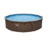 Piscine En Acier Bestway Hydrium Effet Bois Ø 5,50 X H 1,30 M -Fournitures De Piscine piscine hors sol acier ronde 549 x 130 m hydrium fond blanc