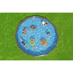 Piscine En Acier Bestway Hydrium Effet Bois Ø 5,50 X H 1,30 M -Fournitures De Piscine piscine hors sol acier ronde 549 x 130 m hydrium 2