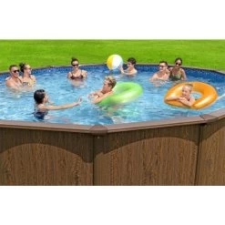 Piscine En Acier Bestway Hydrium Effet Bois Ø 5,50 X H 1,30 M -Fournitures De Piscine piscine hors sol acier ronde 549 x 130 m hydrium 3