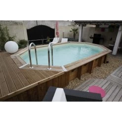 Piscine En Bois Octogonale Ubbink Azura 4,90 X 3,55 X 1,30 M - Liner Beige 10 Piscine En Bois Octogonale Ubbink Azura 4,90 X 3,55 X 1,30 M - Liner Beige -Fournitures De Piscine piscine ubbink azura 490 355 130 beige 1