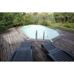 Piscine En Bois Octogonale Ubbink Azura 4,90 X 3,55 X 1,30 M - Liner Beige 11 Piscine En Bois Octogonale Ubbink Azura 4,90 X 3,55 X 1,30 M - Liner Beige -Fournitures De Piscine piscine ubbink azura 490 355 130 beige 2