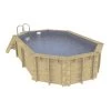Piscine En Bois Octogonale Ubbink Azura 4,90 X 3,55 X 1,30 M - Liner Bleu -Fournitures De Piscine piscine ubbink azura 490 355 130 bleu