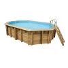 Piscine En Bois Octogonale Ubbink Azura 6,10 X 4 X 1,20 M - Liner Bleu -Fournitures De Piscine piscine ubbink azura 610 400 120 bleu