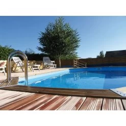 Piscine En Bois Octogonale Ubbink Azura 6,10 X 4 X 1,20 M - Liner Bleu -Fournitures De Piscine piscine ubbink azura 610 400 120 bleu 2