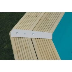 Piscine En Bois Octogonale Ubbink Azura 6,10 X 4 X 1,20 M - Liner Beige -Fournitures De Piscine piscine ubbink azura 610 400 120 bleu 4 1