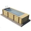 Piscine Pool'n Box Procopi En Bois 5 X 2 M - Coffre Et Filtration Intégrés -Fournitures De Piscine piscine pool n box fond blanc
