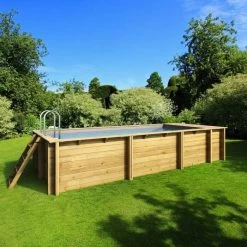 Piscine Pool'n Box Procopi En Bois 5 X 2 M - Coffre Et Filtration Intégrés -Fournitures De Piscine piscine pool n box hors sol ambiance min