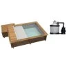 Piscine Urbaine Procopi En Bois 4,2 X 3,5 M - Couverture Automatique, Coffre, Filtration à Sable -Fournitures De Piscine piscine procopi 4 2x3 5 couverture filtre 1